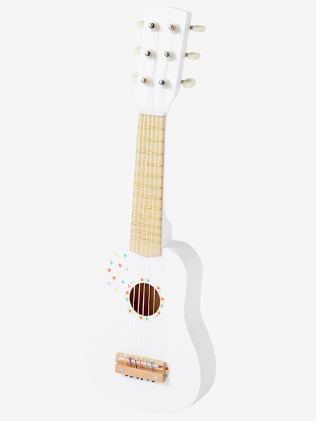 Guitarra Montessori em madeira FSC® bege+branco 