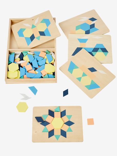 Tangram Montessori em madeira multicolor 