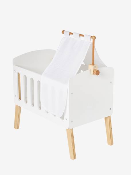 Dossel para cama de boneca branco 