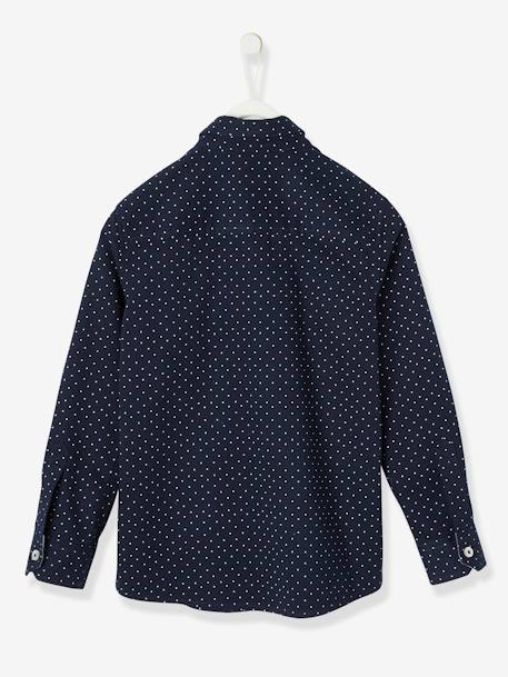 Camisa estampada às bolas, para menino AZUL CLARO ESTAMPADO+CASTANHO ESCURO ESTAMPADO+verde-abeto 