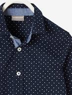 Camisa estampada às bolas, para menino AZUL CLARO ESTAMPADO+CASTANHO ESCURO ESTAMPADO+verde-abeto 