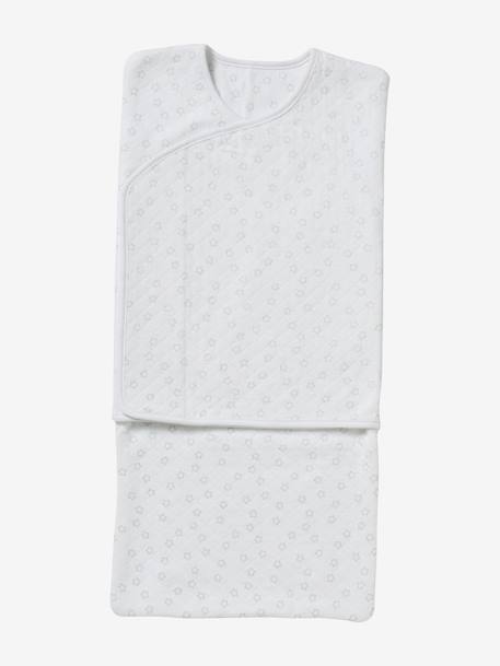 Cobertor para swaddling, tamanho 2 da Verbaudet BRANCO CLARO ESTAMPADO 