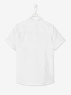 Camisa de mangas curtas com gola mao, em algodão/linho, para menino AZUL CLARO LISO+BRANCO CLARO LISO 