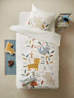 Capas de Edredon-Têxtil-lar e Decoração-Conjunto capa de edredon + fronha de almofada, tema JUNGLE PARADISE