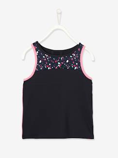 Menina 2-14 anos-Roupa de desporto-Camisola de cavas para desporto, efeito top, para menina