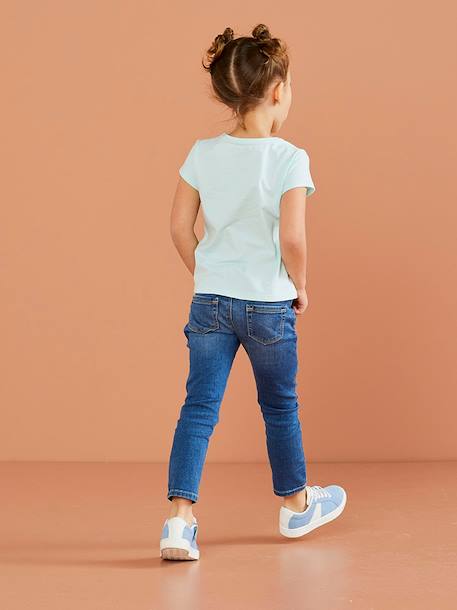 Jeans slim morfológicos 'waterless', medida das ancas MÉDIA, para menina AZUL ESCURO DESBOTADO+AZUL ESCURO LISO+PRETO ESCURO LISO 