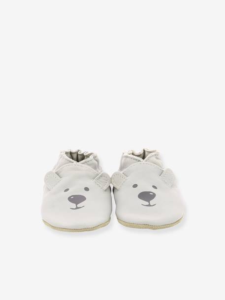 Botinhas Soft Soles Sweety Bear ROBEEZ© CINZENTO CLARO LISO COM MOTIVO 