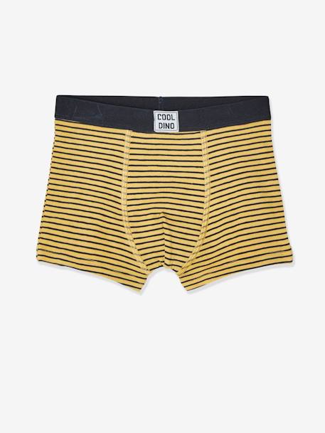 Lote de 5 boxers stretch Dino, para menino AZUL ESCURO ESTAMPADO 