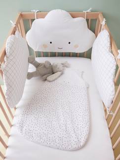 Têxtil-lar e Decoração-Roupa de cama bebé-Contorno de berço modelável, tema Nuvens e Estrelas