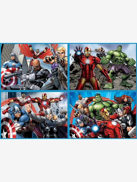 Lote de 4 puzzles progressivos de 50 a 150 peças Multi 4 Marvel® Os Vingadores, da EDUCA multicolor 