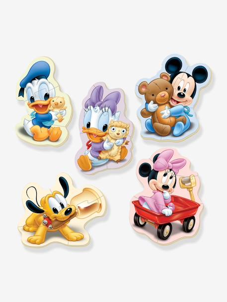 Lote de 5 puzzles progressivos, de 3 a 5 peças, Disney® Mickey, da EDUCA AZUL CLARO LISO COM MOTIVO 