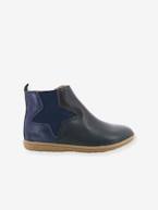 Botas para menina, Vermillon da KICKERS® AZUL ESCURO METALIZADO+BEGE MEDIO LISO COM MOTIVO+PRETO ESCURO LISO 