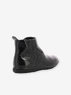 Botas para menina, Vermillon da KICKERS® AZUL ESCURO METALIZADO+BEGE MEDIO LISO COM MOTIVO+PRETO ESCURO LISO 