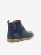 Botas para menina, Vermillon da KICKERS® AZUL ESCURO METALIZADO+BEGE MEDIO LISO COM MOTIVO+PRETO ESCURO LISO 