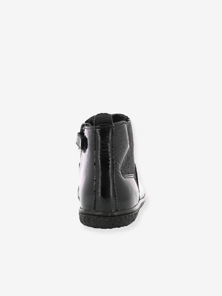 Botas para menina, Vermillon da KICKERS® AZUL ESCURO METALIZADO+BEGE MEDIO LISO COM MOTIVO+PRETO ESCURO LISO 