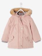 Parka 3 em 1, para bebé menina AZUL ESCURO LISO+ROSA CLARO LISO COM MOTIVO 