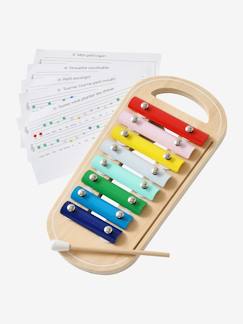 Brinquedos de madeira-Brinquedos-Xilofone com partituras Montessori