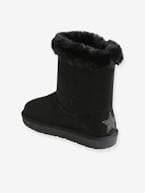 Botas com pelo, para menina Preto liso 