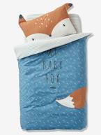Fronha de almofada para bebé, tema Baby Fox CASTANHO MEDIO LISO 