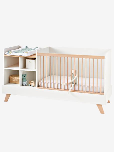 Combinado de cama evolutiva 4 em 1, Combinid BRANCO CLARO BICOLOR/MULTICOLO+BRANCO CLARO LISO 