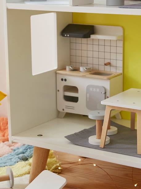 Mobiliário de cozinha para boneca manequim branco 