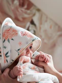 Personalizáveis-Bebé 0-36 meses-Capa de banho personalizável, em gaze de algodão, Eau de Rose