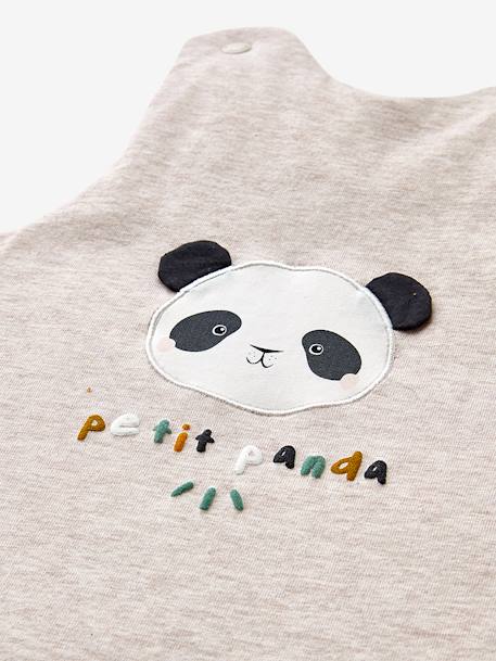 Saco de bebé sem mangas, tema Petit Panda CINZENTO MEDIO MESCLADO 