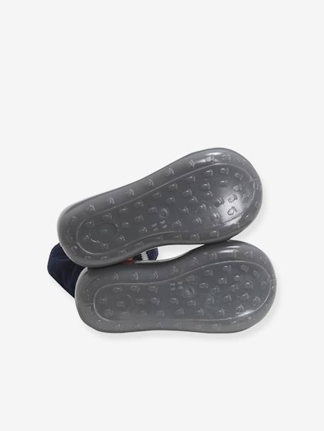 Pantufa-meia antiderrapante, para menino AZUL ESCURO ESTAMPADO 