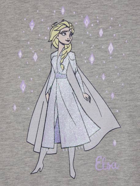 T-shirt Frozen®, com folhos, para criança CINZENTO MEDIO MESCLADO 