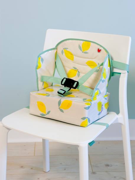 Assento elevatório para cadeira Easy up da BABY TO LOVE AMARELO MEDIO LISO COM MOTIVO+AZUL ESCURO AS RISCAS+CINZENTO CLARO ESTAMPADO 