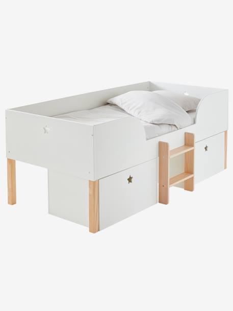 Cama alta Montessori, Ursa Maior BRANCO CLARO LISO 