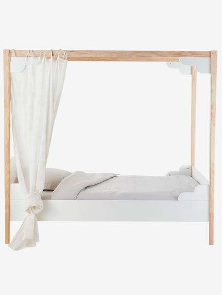 Cama com dossel, para criança, tema ROMANCE branco 