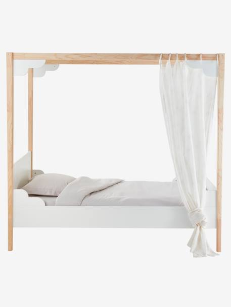 Cama com dossel, para criança, tema ROMANCE branco 