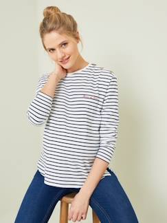 Personalizáveis-Roupa grávida-T-shirts, tops-Camisola estilo marinheiro para personalizar