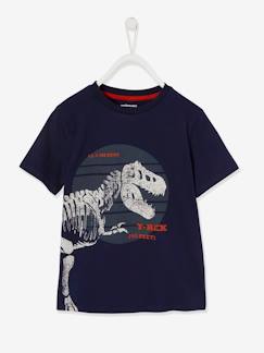 Menino 2-14 anos-T-shirts, polos-T-shirts-T-shirt com dinossauro grande, para menino