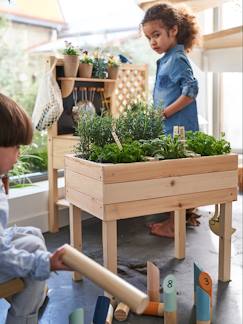 -Horta quadrada Montessori, em madeira