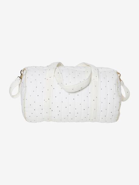 Saco muda-fraldas Baby Roll, em gaze de algodão BRANCO CLARO ESTAMPADO+BRANCO MEDIO ESTAMPADO 