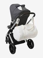 Saco muda-fraldas Baby Roll, em gaze de algodão BRANCO CLARO ESTAMPADO+BRANCO MEDIO ESTAMPADO 