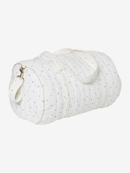 Saco muda-fraldas Baby Roll, em gaze de algodão BRANCO CLARO ESTAMPADO+BRANCO MEDIO ESTAMPADO 