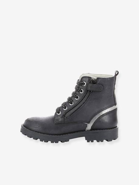 Botas para menina, Grooke da KICKERS® PRETO MEDIO LISO COM MOTIVO 