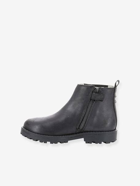 Botas para menina, Grooky da KICKERS® PRETO MEDIO LISO COM MOTIVO 