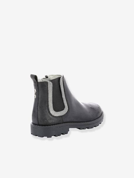 Botas para menina, Grooky da KICKERS® PRETO MEDIO LISO COM MOTIVO 