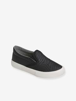 -Ténis slip-on com estrelas bordadas, para menina