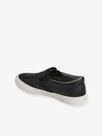 Ténis slip-on com estrelas bordadas, para menina PRETO ESCURO LISO 