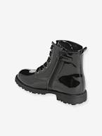 Botas com atacadores, para menina PRETO ESCURO LISO COM MOTIVO 