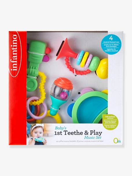 Conjunto musical com várias texturas, da INFANTINO multicolor 