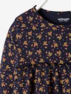 Blusa às flores, para menina AZUL ESCURO ESTAMPADO 