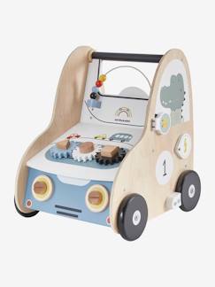 Veículos e circuitos-Brinquedos-Primeira idade- Baloiços, carrinhos de marcha, andarilhos e triciclos-Carrinho de marcha em forma de automóvel com travões, em madeira FSC®