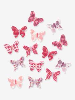 Ideias de Decoração - O cantinho dos 3 - 6 anos-Lote de 14 decorações com borboletas, para quarto de menina