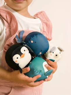 Brinquedos-As Dooballs - Conjunto de 4 bolas em forma de bonecos-doudou - BABYTOLOVE